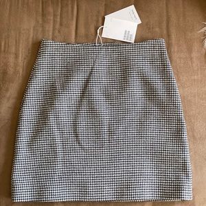 Houndstooth Mini Skirt (recycled wool)